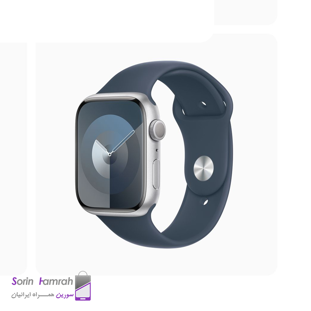 اپل واچ سری 9 مدل 41mm بدنه آلومینیوم با بند سیلیکونی.